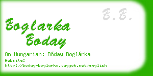 boglarka boday business card